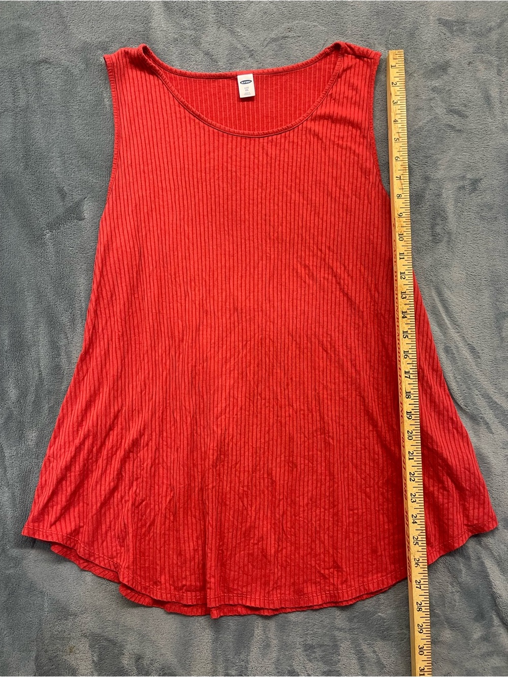 Old Navy Red Ribbed Sleeveless Tank